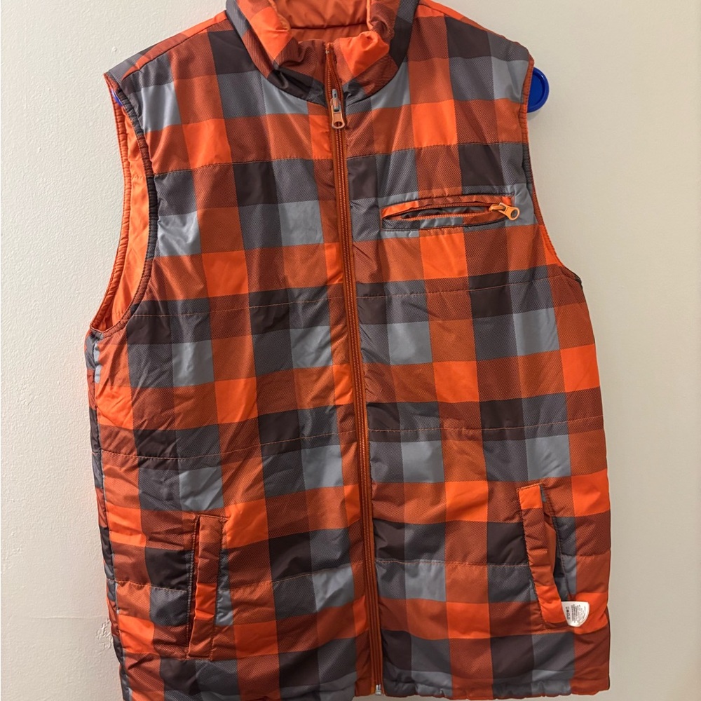 Route 66 Vibrant Orange and Gray Vest